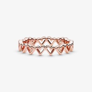 Pandora Rose Gold Freehand Heart Ring